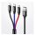 Cablu de date BASEUS NIMBLE 3in1 (USB - lightning/microUSB/Tip-C, 2A, 23cm) NEGRU