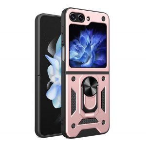 Protector de telefon din plastic Defender (rezistenta la impact, interior din silicon, inel de retinere) ROSE GOLD Samsung Galaxy Z Flip6 5G (SM-F741)