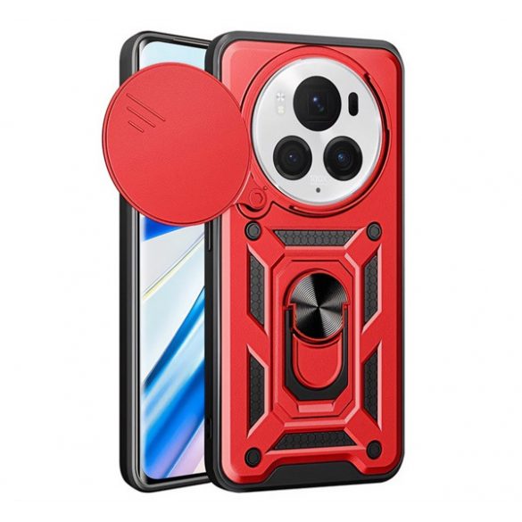 Protector de telefon din plastic Defender (rezistenta la impact, interior din silicon, inel de retinere, protectie camera) RED Honor Magic6 Pro 5G