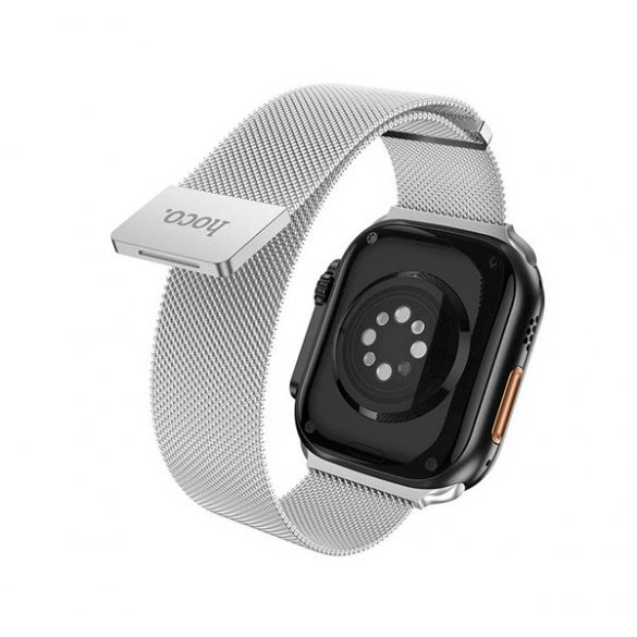 Curea de schimb HOCO AS101 (dimensiune personalizată, mică, metalică, curea Milan, magnetică) SILVER Apple Watch Series 9 41mm, Watch Series 8 41mm, Watch Series 7 41mm