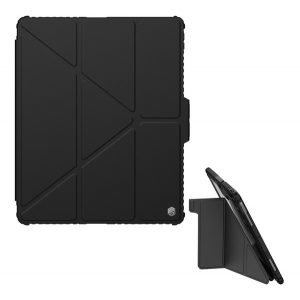 Protector de telefon din plastic NILLKIN BUMPER PRO (FLIP activ, cadru din silicon, rezistenta la impact, suport de masa) NEGRU Apple IPAD Pro 13 (2024)