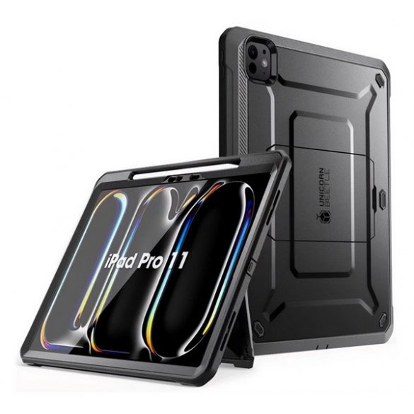 SUPCASE UNICORN BEETLE PRO protector de telefon din plastic (protecție 360°, rezistență puternică la impact, față din plastic) NEGRU Apple IPAD Pro 11 (2024)