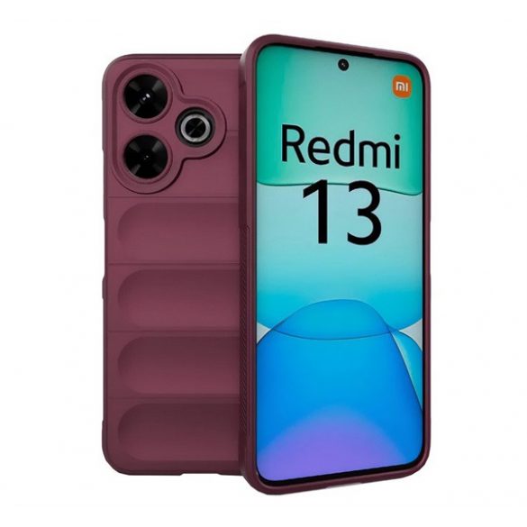 Protectie din silicon pentru telefon (rezistenta la socuri, protectie camera, 3D) BURGUNDY Xiaomi Redmi 13