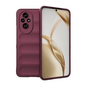 Protectie din silicon pentru telefon (rezistenta la socuri, protectie camera, 3D) BURGUNDY Honor 200