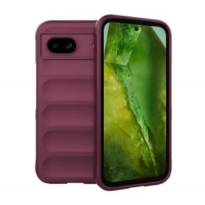 Protectie din silicon pentru telefon (rezistenta la socuri, protectie pentru camera, 3D) BURGUNDY Google Pixel 8a