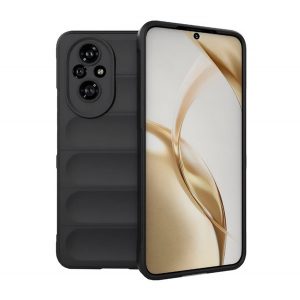 Protectie din silicon pentru telefon (rezistenta la socuri, protectie camera, 3D) NEGRU Honor 200