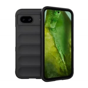 Protectie din silicon pentru telefon (rezistenta la socuri, protectie camera, 3D) NEGRU Google Pixel 8a