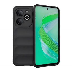 Protectie din silicon pentru telefon (rezistenta la socuri, protectie pentru camera, 3D) NEGRU Infinix Smart 8 (X6525)