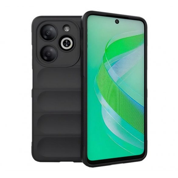 Protectie din silicon pentru telefon (rezistenta la socuri, protectie pentru camera, 3D) NEGRU Infinix Smart 8 (X6525)