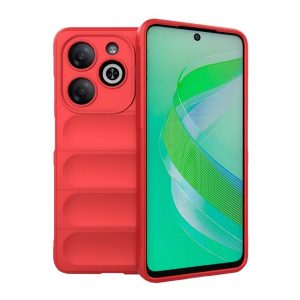 Protectie din silicon pentru telefon (rezistenta la socuri, protectie pentru camera, 3D) RED Infinix Smart 8 (X6525)