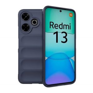 Protectie din silicon pentru telefon (rezistenta la socuri, protectie camera, 3D) ALBASTRU INCHIS Xiaomi Redmi 13