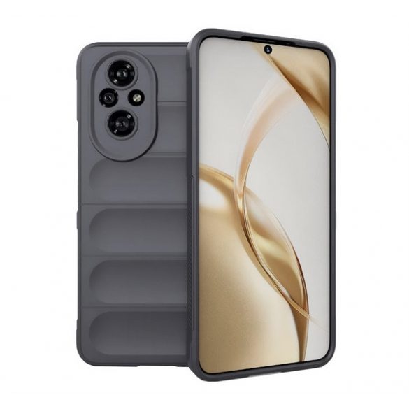 Protectie din silicon pentru telefon (rezistenta la socuri, protectie pentru camera, 3D) DARK GREY Honor 200