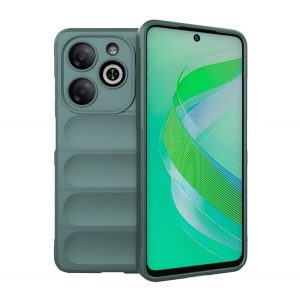 Protector din silicon pentru telefon (rezistență la șocuri, protecție pentru cameră, 3D) VERDE ÎNCHIS Infinix Smart 8 (X6525)