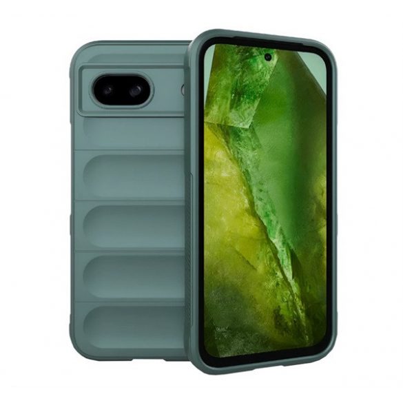 Protectie din silicon pentru telefon (rezistenta la socuri, protectie camera, 3D) VERDE INCHIS Google Pixel 8a