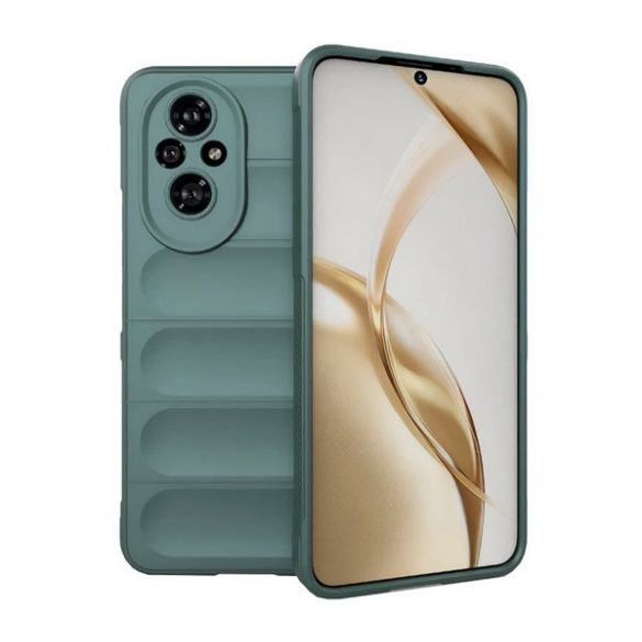 Protectie din silicon pentru telefon (rezistenta la socuri, protectie camera, 3D) VERDE INCHIS Honor 200