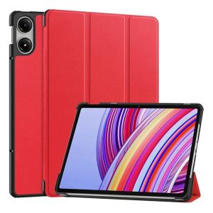 Husă în picioare, efect piele (FLIP activ, deschidere laterală, TRIFOLD, suport de masă) ROȘU Xiaomi Redmi Pad Pro