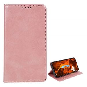 Husă în picioare, efect piele (FLIP, deschidere laterală, suport de masă, model piele uzată, premium) ROSE GOLD T Phone 2 5G