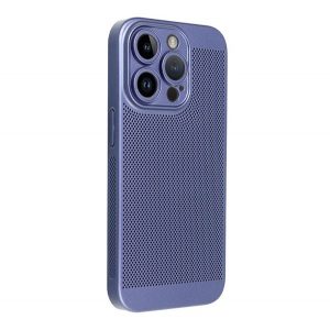 Protectie din plastic pentru telefon (respirabila, perforata, protectie camera) ALBASTRU INCHIS Apple iPhone 16 Plus