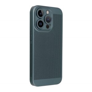 Protectie din plastic pentru telefon (respirabila, perforata, protectie camera) VERDE INCHIS Apple iPhone 16 Pro