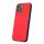 Protectie din plastic pentru telefon (cadru din silicon, rezistenta la impact, magnetic, spate cu efect piele, dungi) RED Apple iPhone 16 Plus