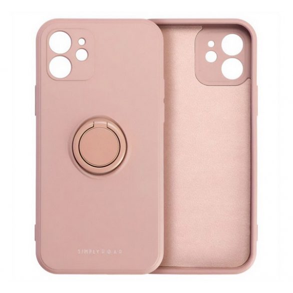 Protectie de telefon din silicon ROAR AMBER (inel de fixare, magnetic, protectie pentru camera) ROZ Apple iPhone 16 Pro Max