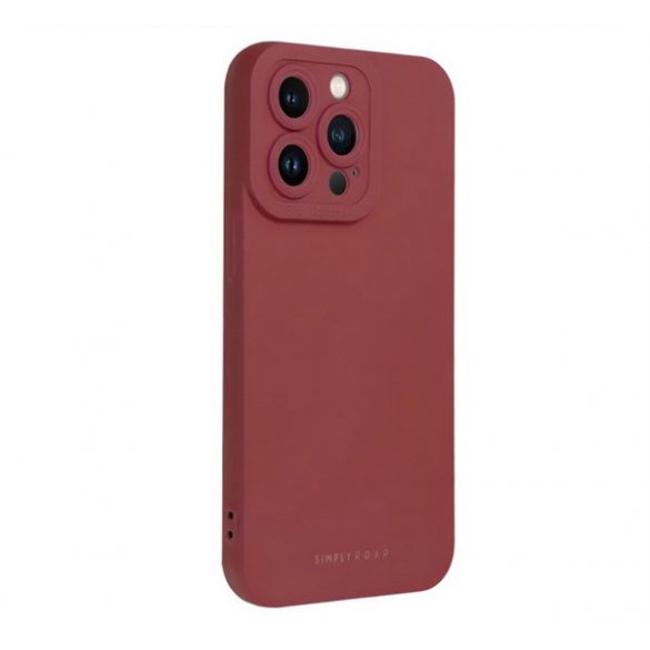 Protector de telefon din silicon ROAR LUNA (ultra-subtire, mat, protector pentru camera, wireless) BURGUNDY Apple iPhone 16 Plus