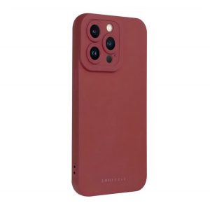 Protector de telefon din silicon ROAR LUNA (ultra-subtire, mat, protector pentru camera, wireless) BURGUNDY Apple iPhone 16