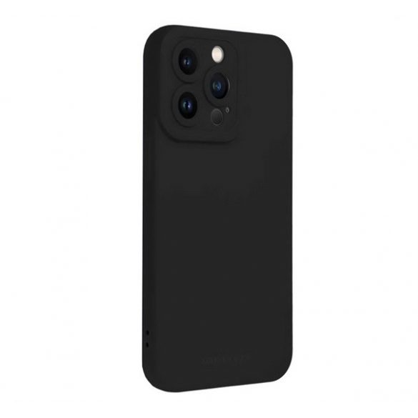 Protector de telefon din silicon ROAR LUNA (ultra-subtire, mat, protector pentru camera, wireless) NEGRU Apple iPhone 16 Pro