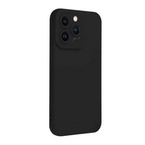 Protector de telefon din silicon ROAR LUNA (ultra-subtire, mat, protector pentru camera, wireless) NEGRU Apple iPhone 16 Plus