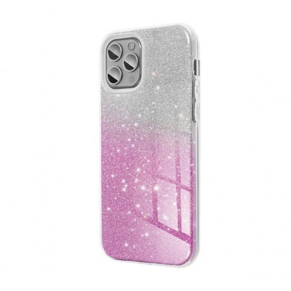 Protectie din silicon pentru telefon (interior din plastic, spate lucios) TRANSPARENT/ROZ Apple iPhone 16 Pro