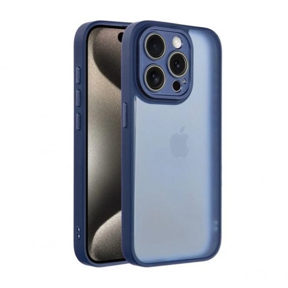 Protectie din silicon pentru telefon (rezistenta la impact, spate acrilic, protectie camera) ALBASTRU INCHIS Apple iPhone 16