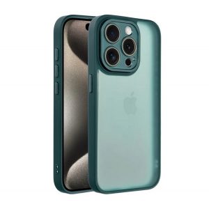 Protectie din silicon pentru telefon (rezistenta la impact, spate acrilic, protectie pentru camera) VERDE INCHIS Apple iPhone 16 Pro Max