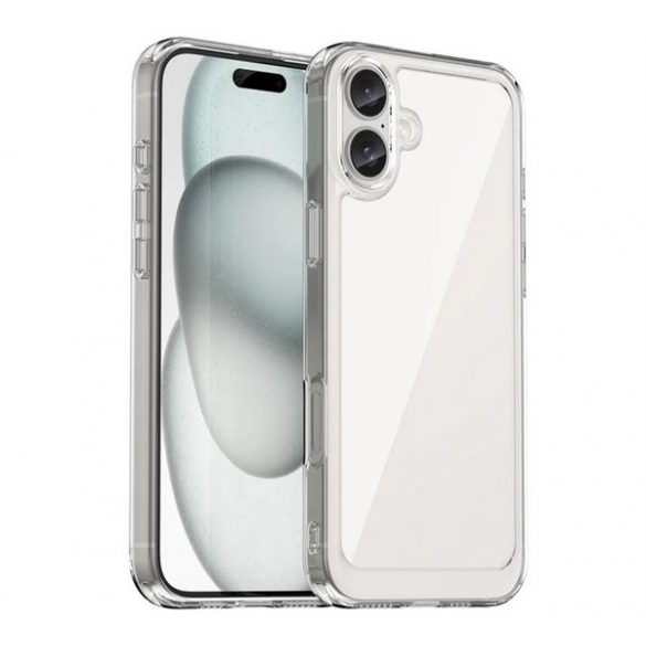 Protectie de telefon din silicon (rezistenta la impact, spate transparent) TRANSPARENT Apple iPhone 16 Plus