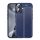 Protectie din silicon pentru telefon (rezistenta la impact, efect piele, model de cusaturi) ALBASTRU INCHIS Apple iPhone 16