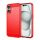 Protector de telefon din silicon (rezistenta la impact, colt cu perna de aer, periat, model carbon) RED Apple iPhone 16