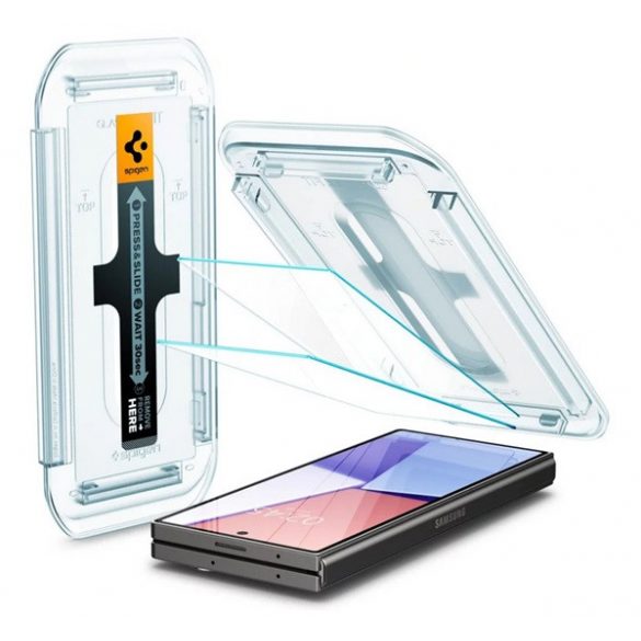 SPIGEN EZ FIT sticlă de protecție pentru ecran 2buc (2.5D, prietenos cu carcasă, ultra-subțire, 0.2mm, 9H + cadru auxiliar) TRANSPARENT Samsung Galaxy Z Fold6 5G (SM-F956)