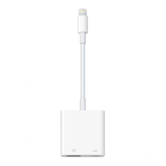 Cablu adaptor APPLE (USB 3.0+priză Lightning - Lightning, 12cm, conexiune cameră) ALB Apple IPAD 2, iPhone 5, iPhone 11