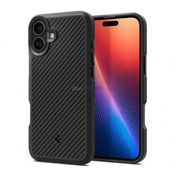 SPIGEN CORE ARMOR silicon protector de telefon (rezistent la șocuri, protector de cameră, cu dungi) BLACK Apple iPhone 16