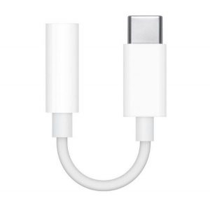 Cablu adaptor APPLE (mufă jack de 3,5 mm - tip C, succesor MU7E2ZM/A) ALB