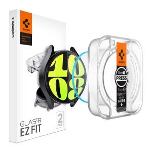 SPIGEN EZ FIT sticlă de protecție pentru ecran 2 buc (2.5D, 0.2mm, ultra-subțire, 9H) TRANSPARENT Samsung Galaxy Watch 7 eSIM 40mm (SM-L305), Galaxy Watch 7 40mm (SM-L300)