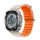 Curea de schimb DEVIA DELUXE SPORT6 (dimensiune personalizată, mare, silicon, reglabilă, ondulată) BEJ/ORANGE Apple Watch Series 7 45mm, Watch Series 8 45mm, Watch Series 9 45mm