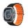 Curea de schimb DEVIA DELUXE SPORT6 (dimensiune personalizată, mare, silicon, reglabilă, ondulată) NEGRU/ORANGE Apple Watch Ultra 2 49 mm, Watch Ultra 49 mm, Watch Series 9 45 mm