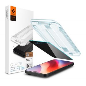 SPIGEN EZ FIT Sticlă de protecție a ecranului (2.5D, protecție vizuală, 0.2mm, 9H) pentru Apple iPhone 16 Pro