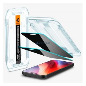 SPIGEN EZ FIT ecran protector de sticlă 2pcs (2.5D, 0.2mm, 9H + cadru) pentru Apple iPhone 16 Pro Max