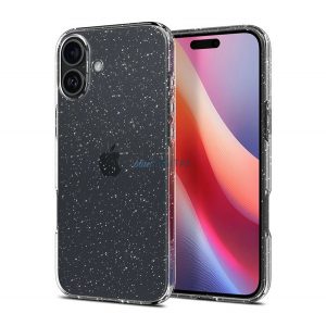 SPIGEN LIQUID CRYSTAL GLITTER silicon telefon protector (rezistent la impact, bubble heel, mica pulbere) pentru Apple iPhone 16