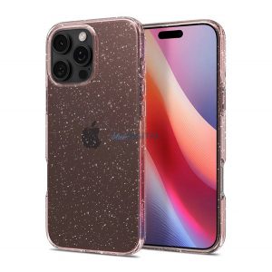 SPIGEN LIQUID CRYSTAL GLITTER silicon protector de telefon (rezistent la impact, bubble heel, mica pulbere) BRONZE Apple iPhone 16 Pro