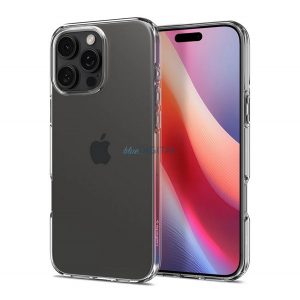 SPIGEN LIQUID CRYSTAL silicon telefon protector (rezistent la șocuri, bubble heel) pentru Apple iPhone 16 Pro