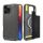 SPIGEN RUGGED ARMOR silicon telefon protector (rezistent la impact, bubble heel, model de carbon, MagSafe) CLEAR GREY Apple iPhone 16 Pro Max