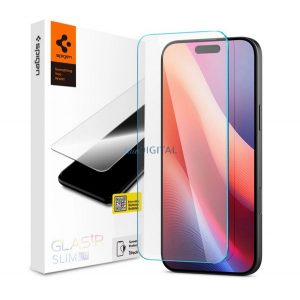 SPIGEN TR SLIM HD ecran protector de sticlă (2.5D, caz prietenos, ultra-subțire, 0.2mm, 9H) pentru Apple iPhone 15, iPhone 16