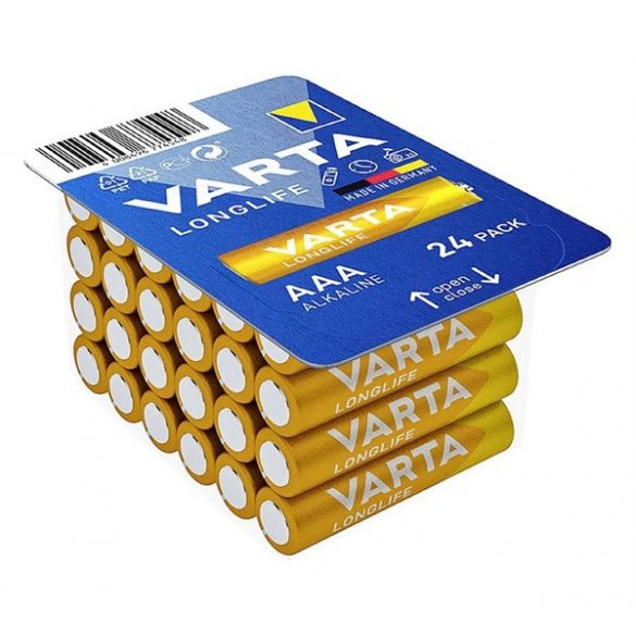 Baterie durabilă VARTA LONGLIFE (AAA, LR03, 1.5V, alcalină) 24 buc/pachet